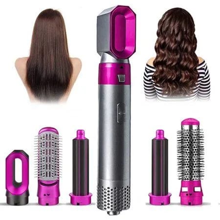 5 In 1 Wrap (Hot Air Brush + Hair Styler + Hair Starightning Brush + Automatic Curler)
